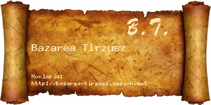Bazarea Tirzusz névjegykártya